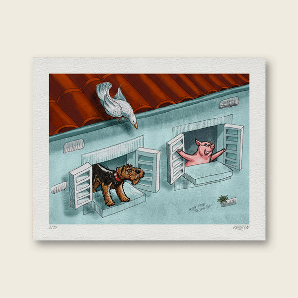 The Daily Piglet - Morning at the Window